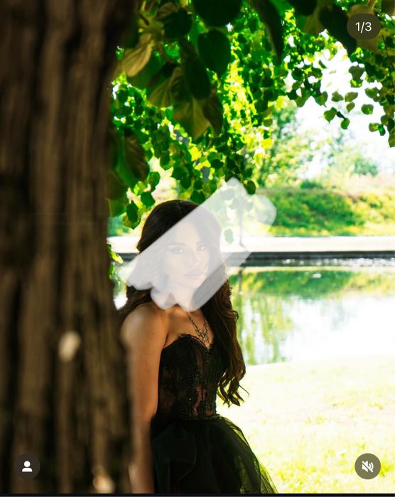 Огнена бална рокле с корсет