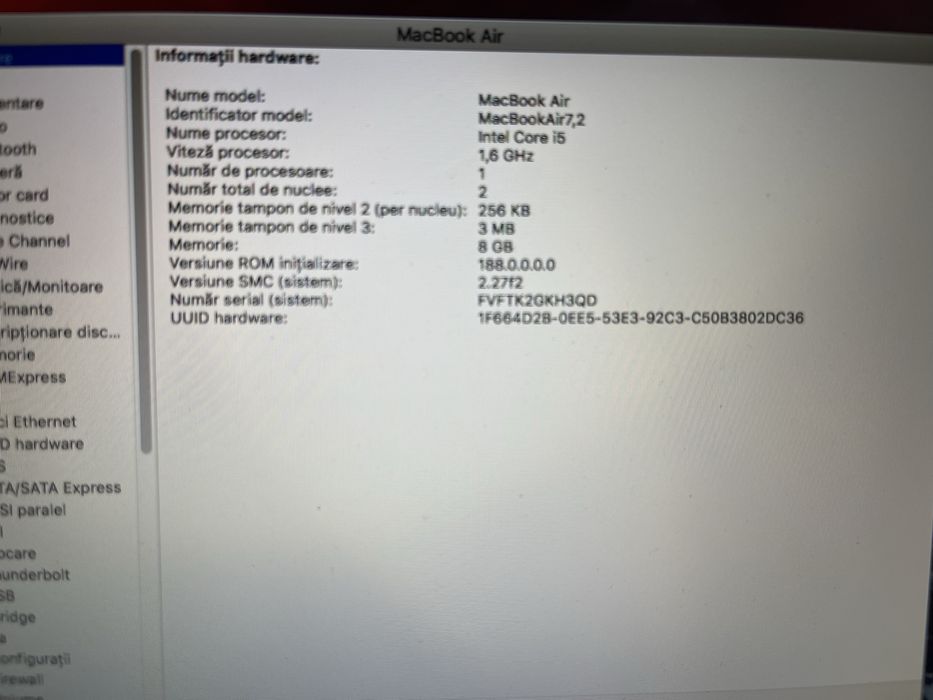 Vand Macbook Air 13 stare perfecta