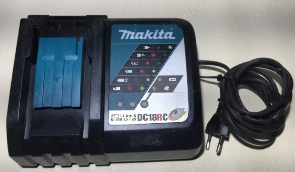Makita DC18RC-Incarcator rapid Li-ion:14,4-18V-Ni-Mh:7,2-14,4V 280 lei