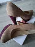 Pantofi cu toc maro deschis