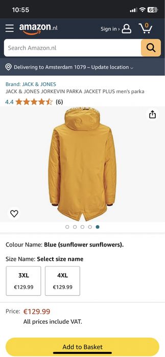 Geaca groasa barbati iarna jack and jones L parka