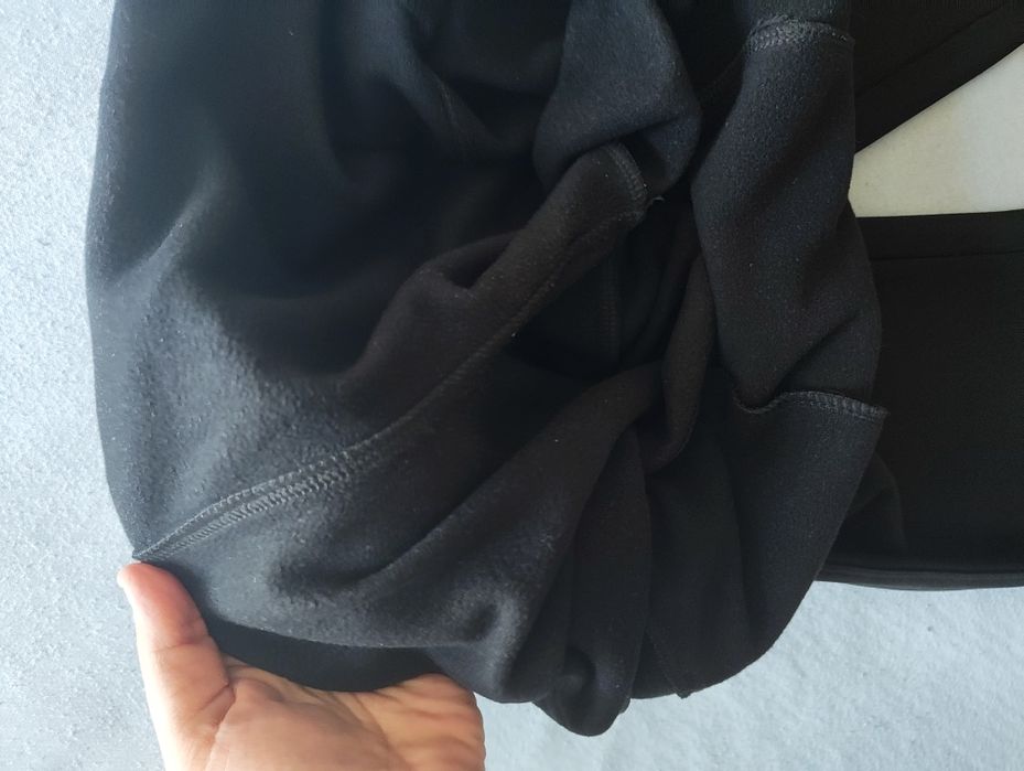 Pantaloni xxl negri iarna pufosi in interior