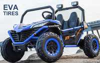 UTV electric Kinderauto Dune-Buggy 300W 24V 10Ah, cu roti moi, blue