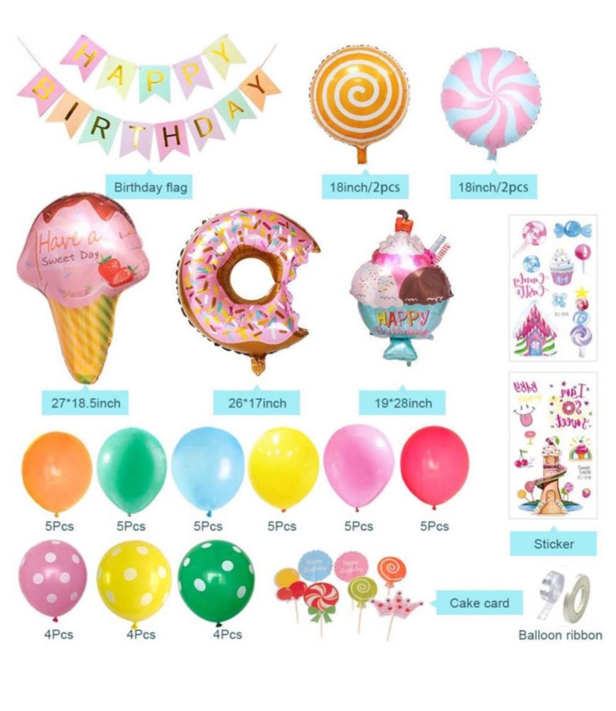 Set de petrecere cu baloane colorate 65 piese