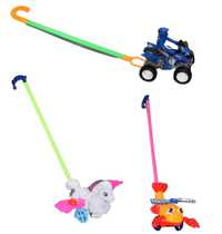 Детска играчка за бутане с конче, бъги и рак - детска буталка