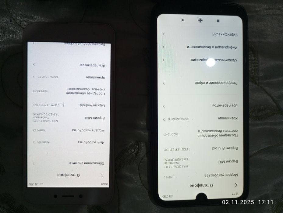 Redmi 8/7a/5a va Samsung J7 J2