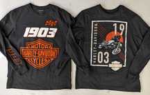 Harley Davidson Logo мъжки тениски дълъг ръкав размер L от Сащ