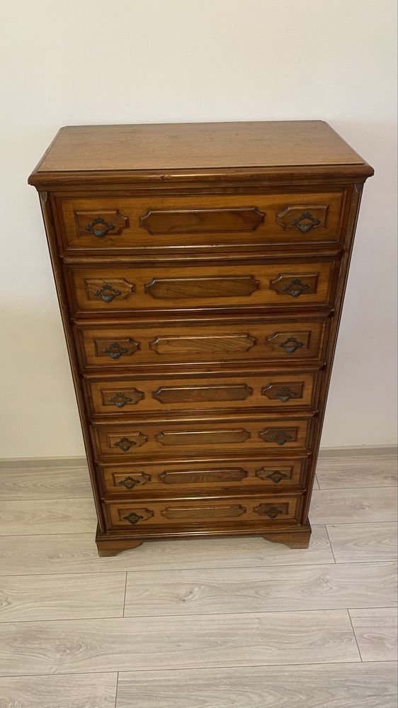 Comoda Servanta Saptamanal Lemn 7 Sertare Vintage
