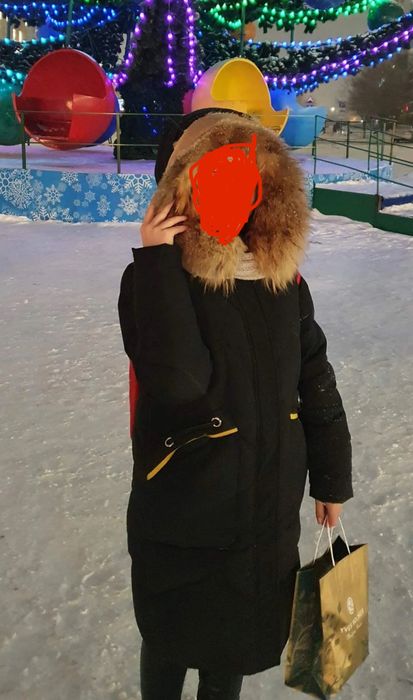 Женская зимняя куртка длинная биопух