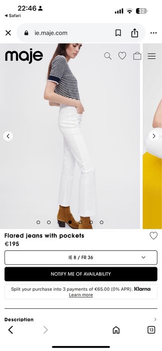 Маркови бели панталони на марката Maje