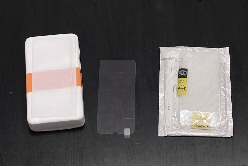 Husa silicon si folii de protectie ecran pentru OPPO A78 5G