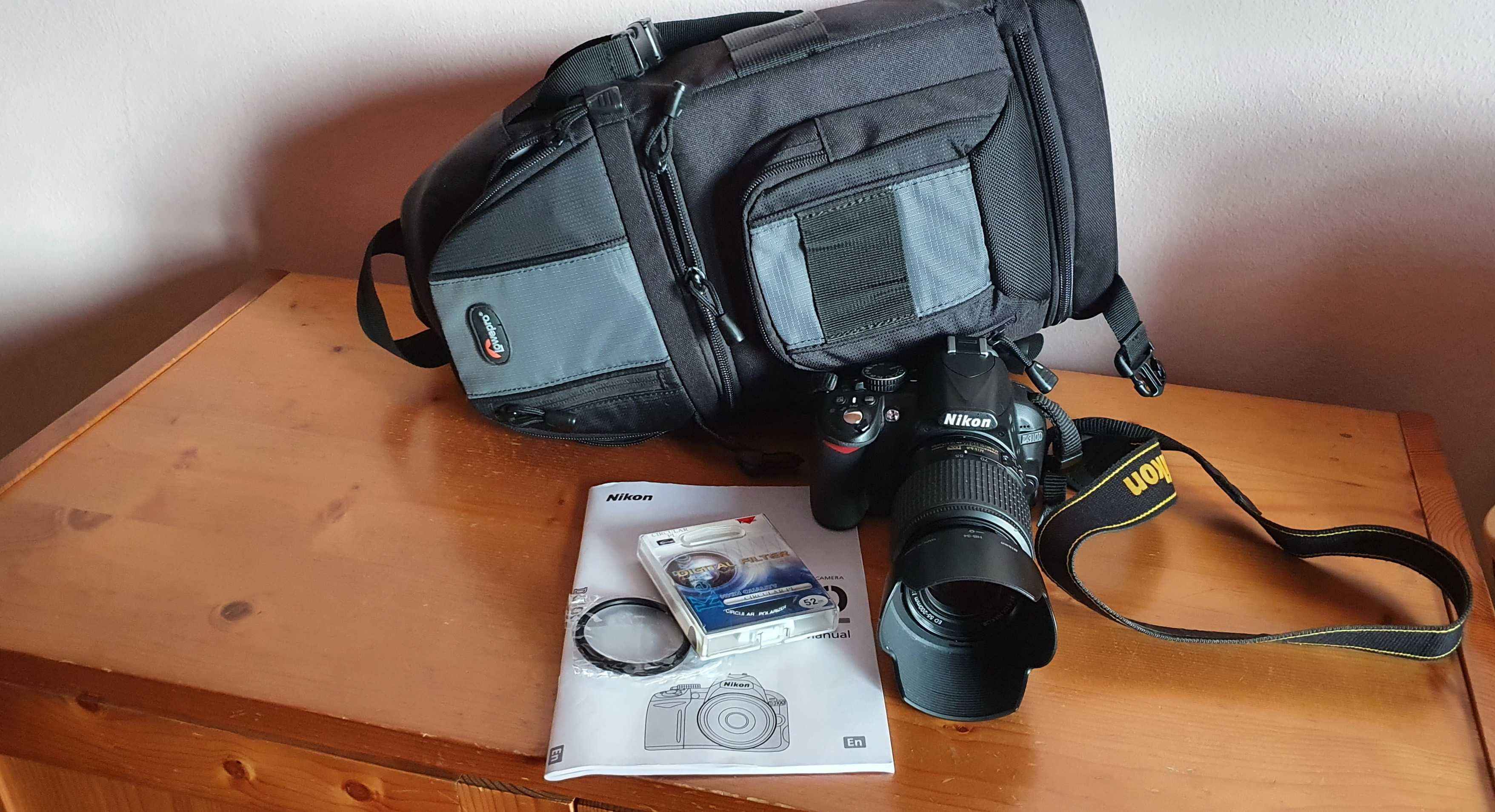 aparat foto digital DSLR NIKON D3100 cu obiectiv 55-200
