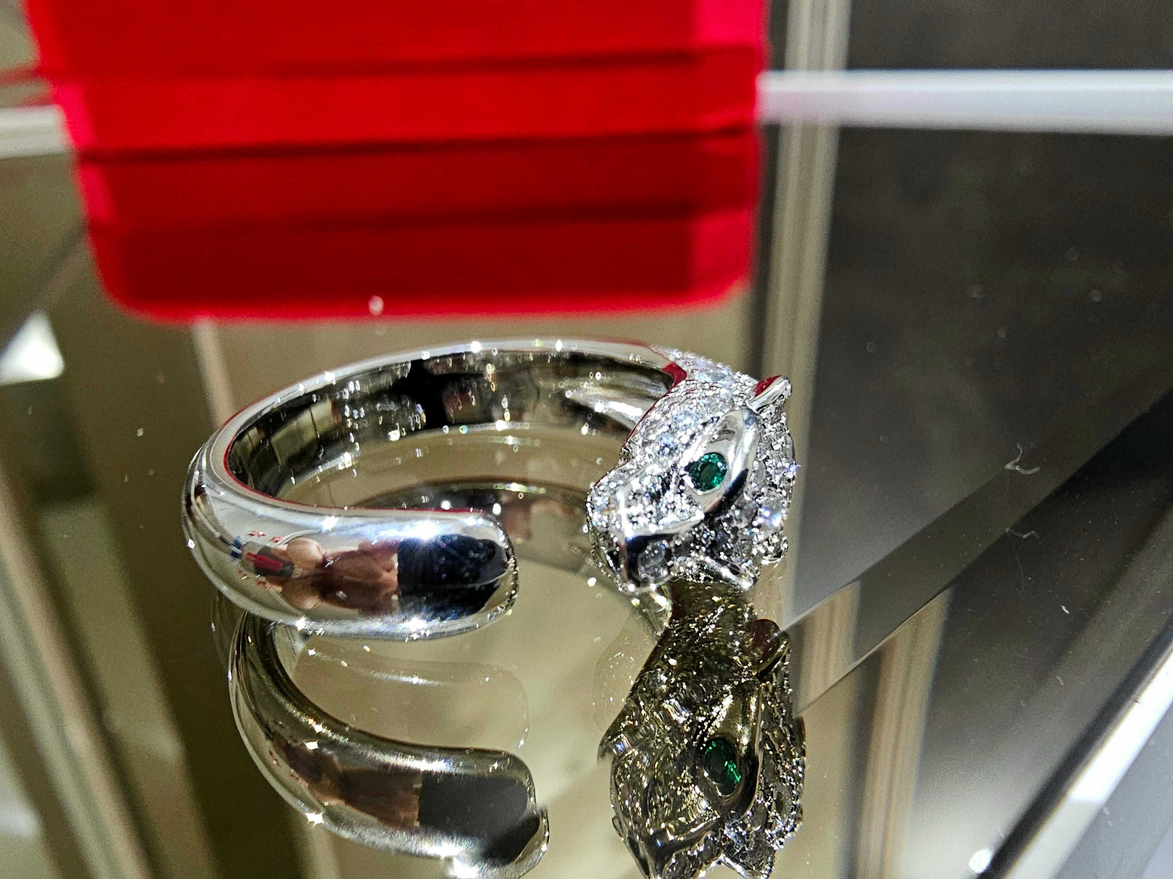CARTIER Panthere de Cartier White Gold Diamonds Дамски Пръстен