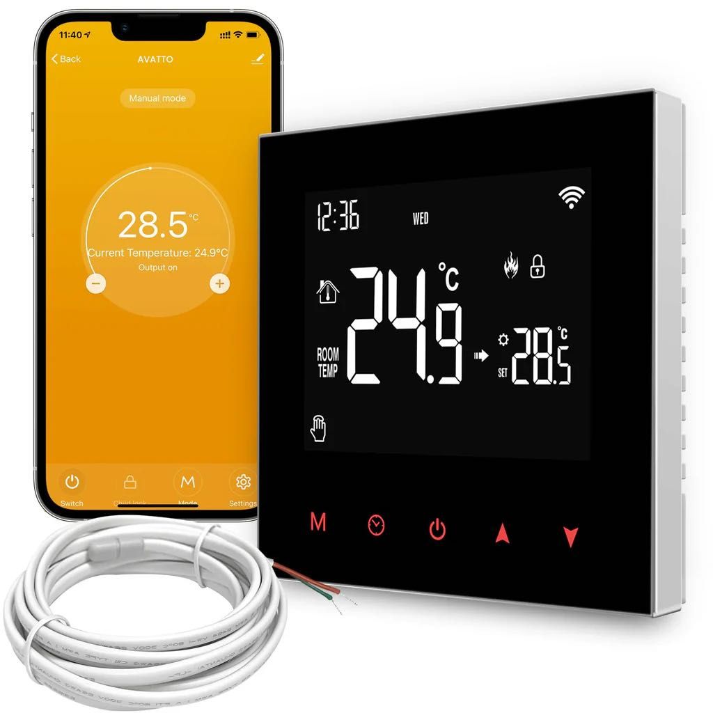 Умен Wi-Fi термостат за подово отопление/котел Touch screen,Smart Home