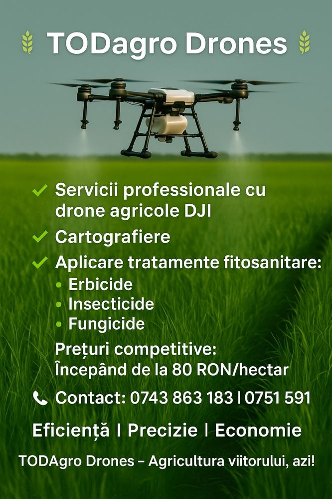 Prestări servicii cu drone agricole