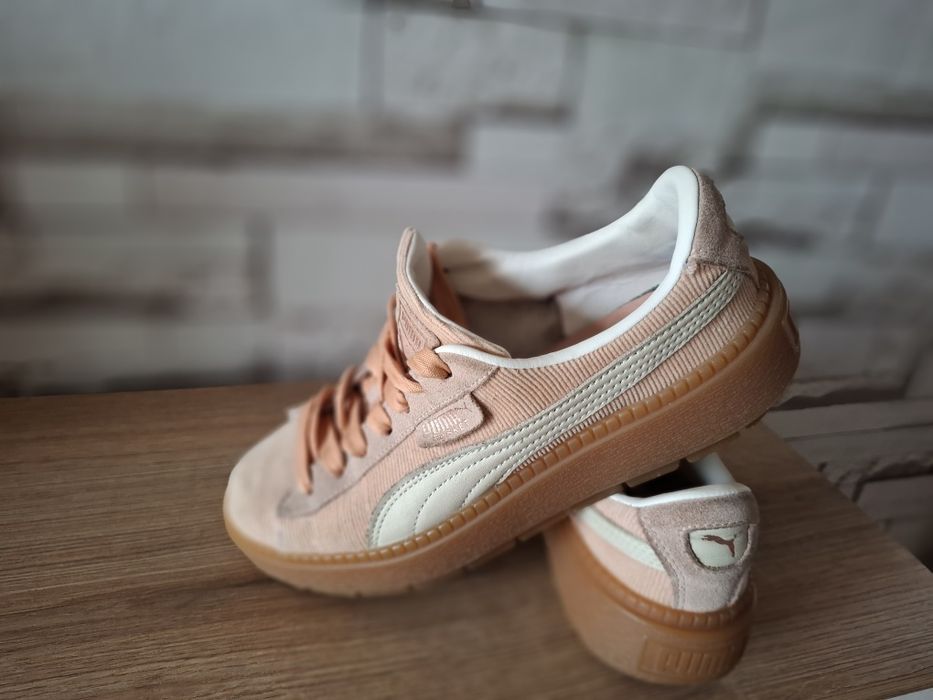 Зимни кецове Puma в цвят праскова