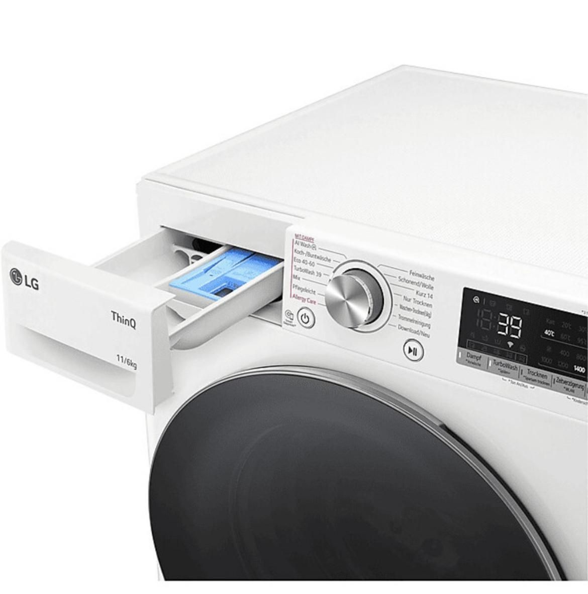 LG W4WR70E6Y Mașină de spălat uscător cu încărcare frontală 11-6kg