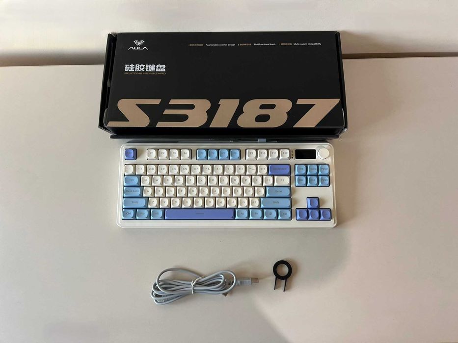 Tastatura Gaming Aula S87 Wireless Misty Blue