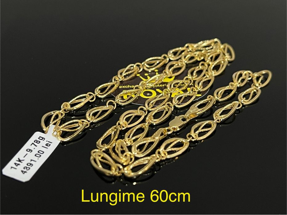 Bijuteria Royal CB : Lant aur 14k dama 9,78gr lungime 60cm