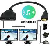 HDMI сплитер кабел HD 1080P 4K видео адаптер 1 вход 2 изходен порт хъб