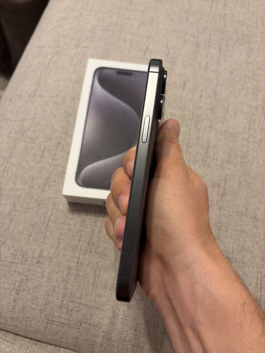 iphone 15 pro max 256gb black titanium, ca nou, ,baterie 93%