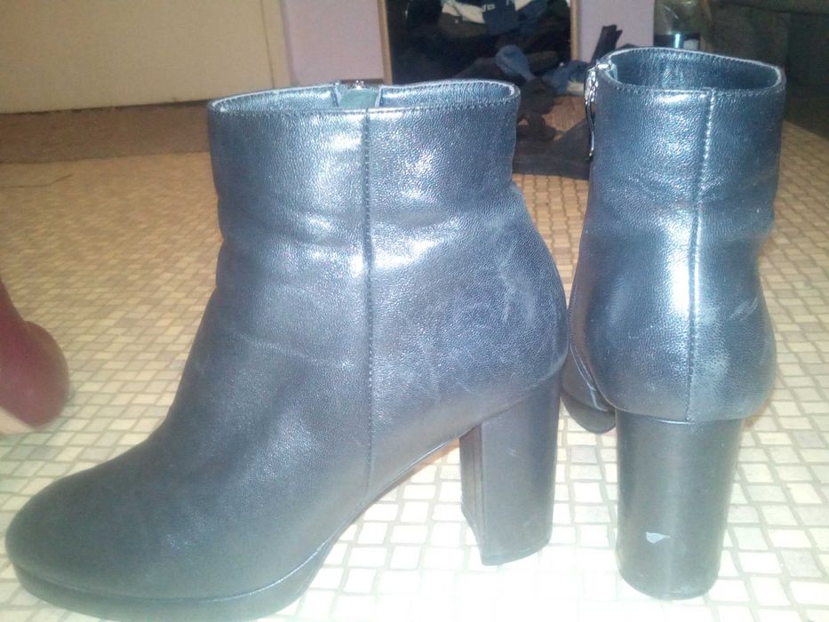 Дамски боти на ток  Dima естествена кожа