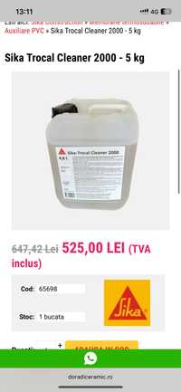 Sika Trocal® Cleaner 2000 Agent de curatare/activare membrane PVC