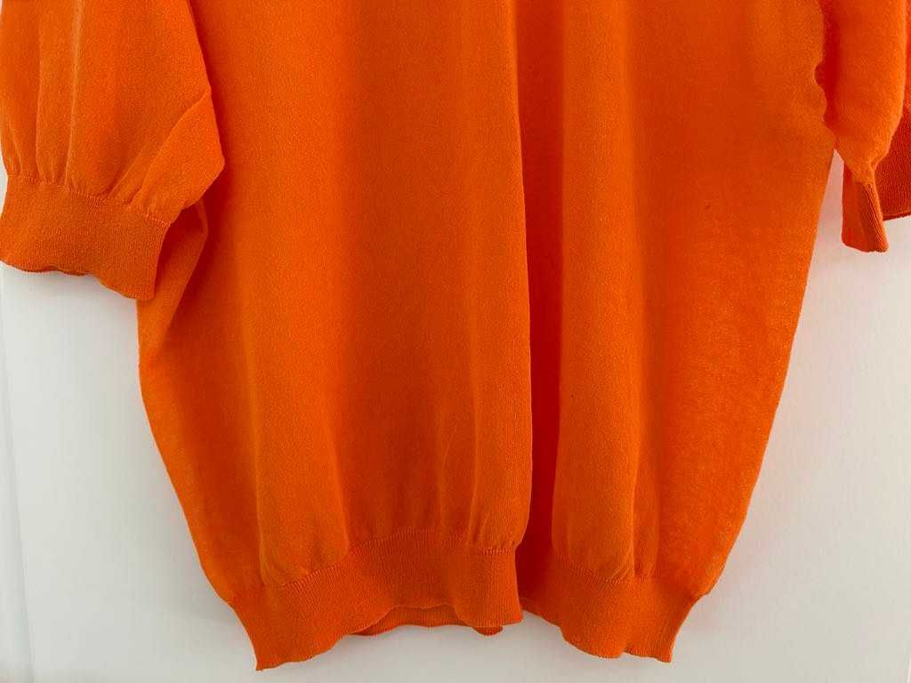 Блуза с къс ръкав MaxMara Studio Cotton organza jumper, размер L