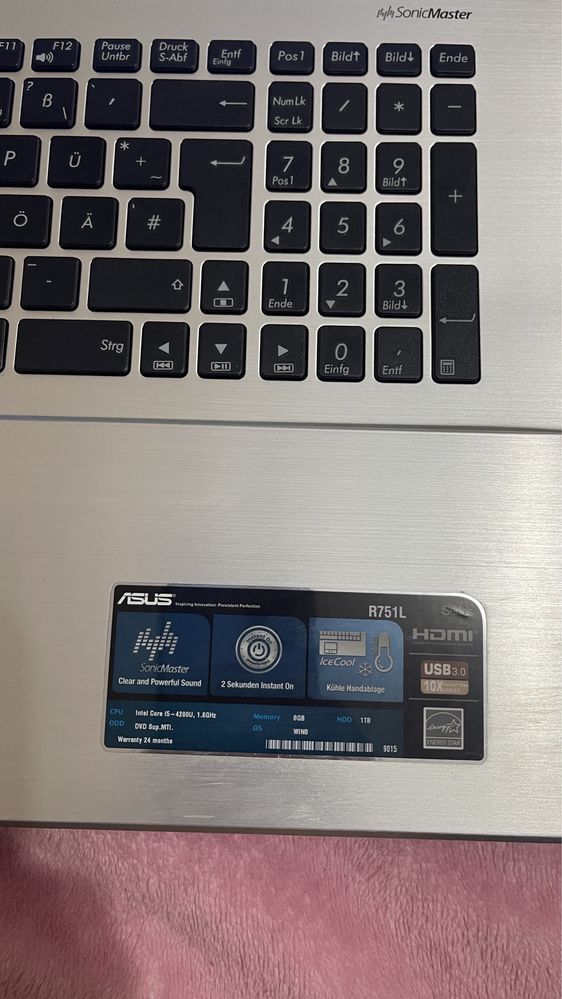 Dezmembez Laptop Asus R751L