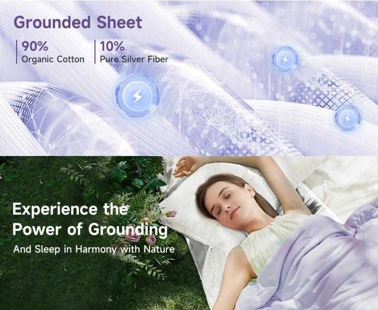 Заземяваща Aнтистатична Надматрачна Подложка Легло 10% Сребърни Нишки