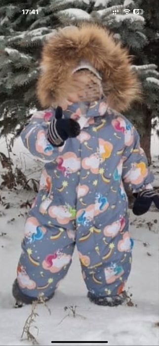 Зимний комбенизон для девочек в отличном состоянии