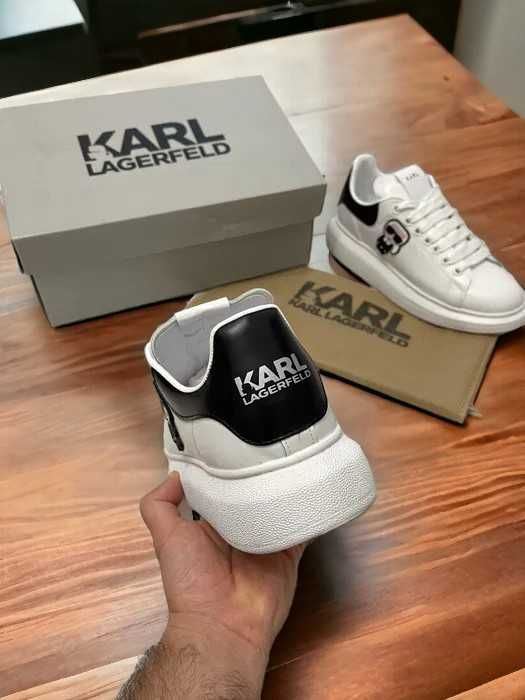 Adidasi Karl Lagerfeld Alb-Negru