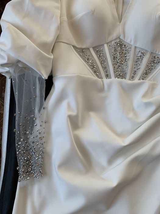 rochie alba mireasa/cununie civila/botez