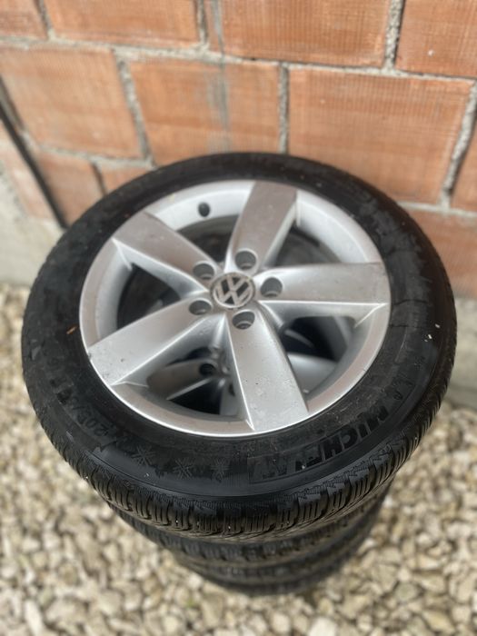 Jante  vw audi 5x112 in stare perfecta cu anvelope mixte