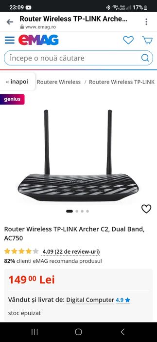 TP-link Archer C2 si Range Extender D-Link DAP-1330