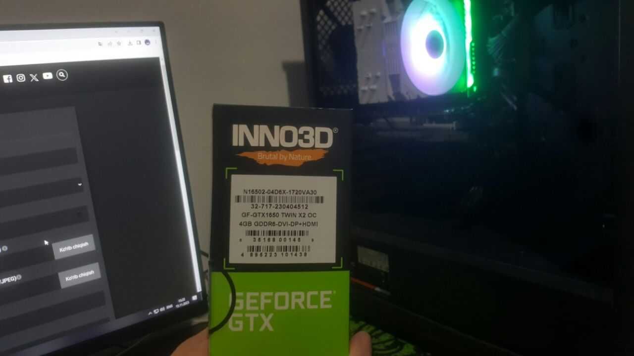 Videokarta Nvidia GTX 1650 Twin X2 OC 4gb