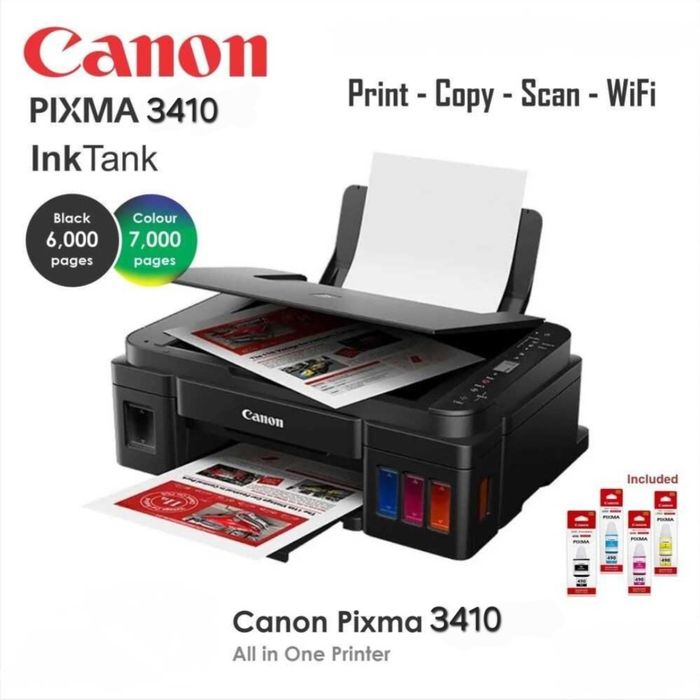 Canon Pixma G3410 — цветная струйная печать 3в1 с Wi-Fi. Есть доставка
