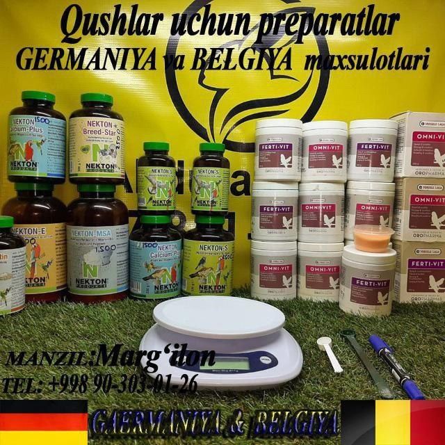 Препараты. Витамины для птиц. Qushlar uchun preparat va vitaminlar