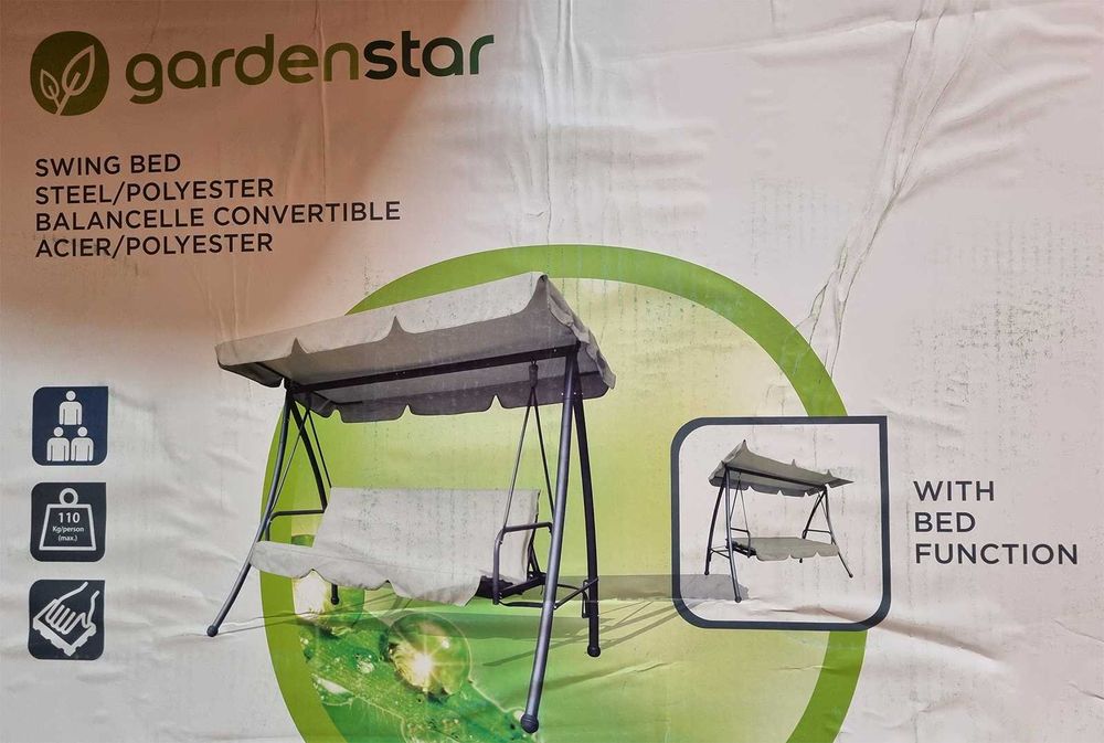 Balansoar mare din Otel, solid, cu functie de pat