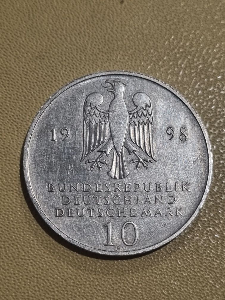Сребърна монета от 10 DM 300 години Franckesche Stiftungen 1998 г