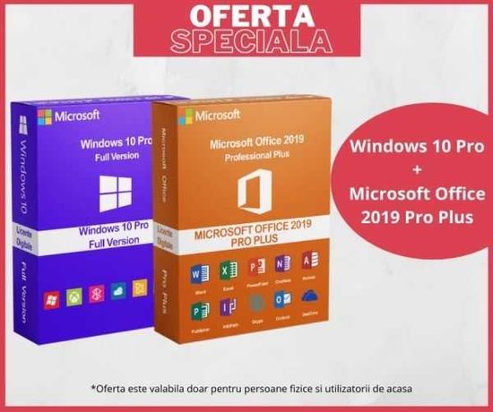 Stick + Licenta Windows 10/Windows 11/Windows 7, Office, key instalare