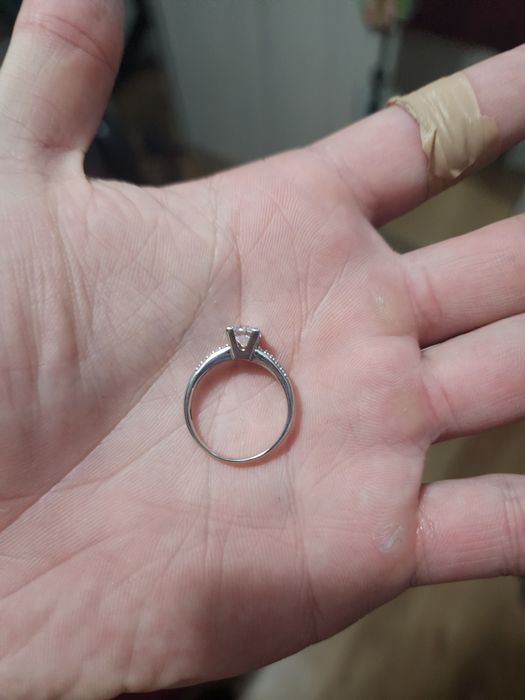 Inel logodna aur alb marimea 56 - Teilor