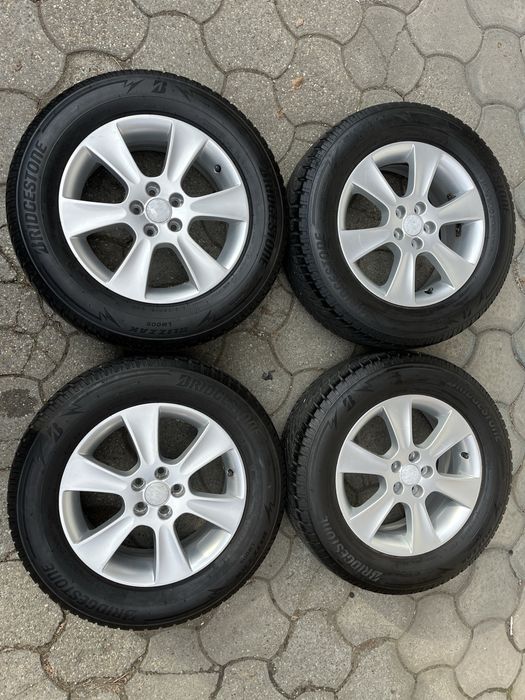 Jante aliaj 5x100mm, anvelope iarna 215/65 R16 Subaru Forester Outback