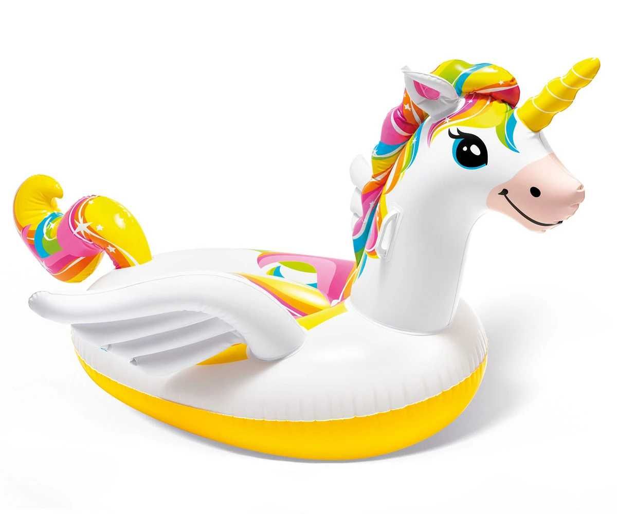 Надуваем остров Еднорог INTEX Unicorn Ride-on