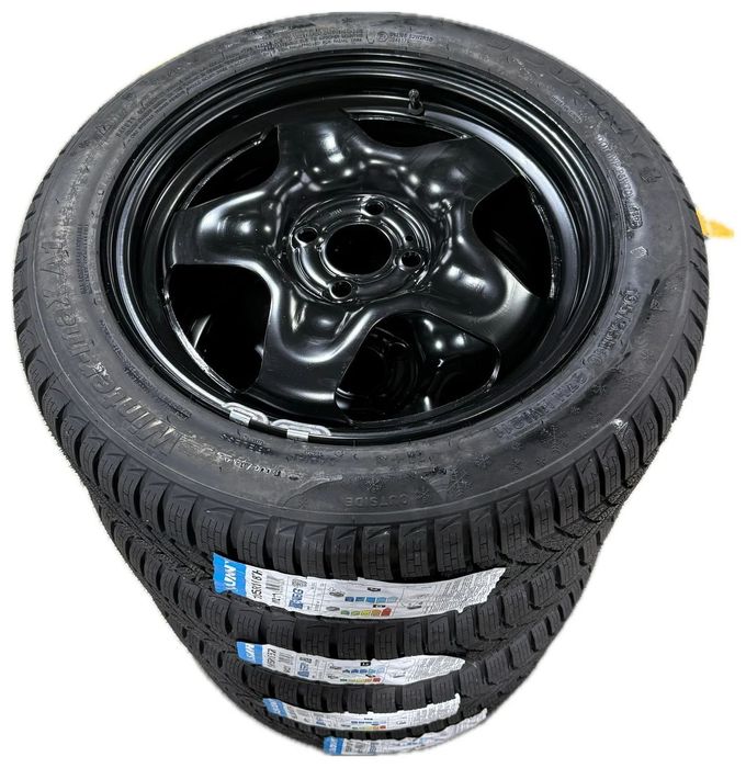 Set complet de iarna 16 inch pentru Dacia Logan III, jante otel structurale + anvelope iarna Sunny NW211 195 55 r16 87H