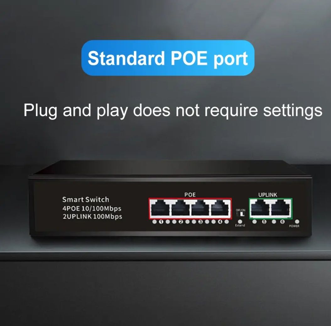 Poe switch 4+2 va 8+2 full gb