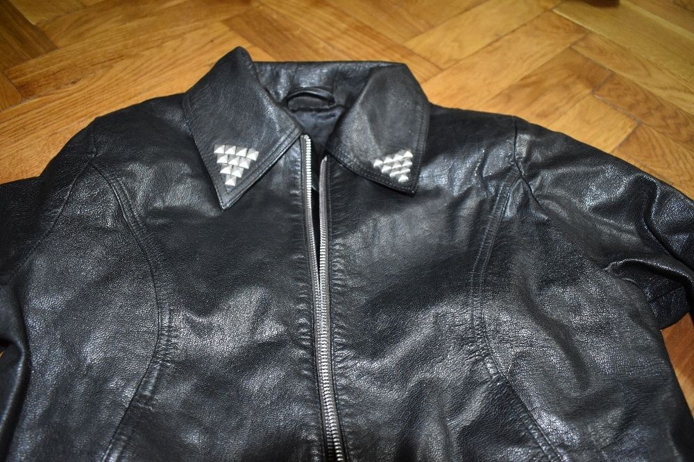 Geaca dama din piele cu tinte