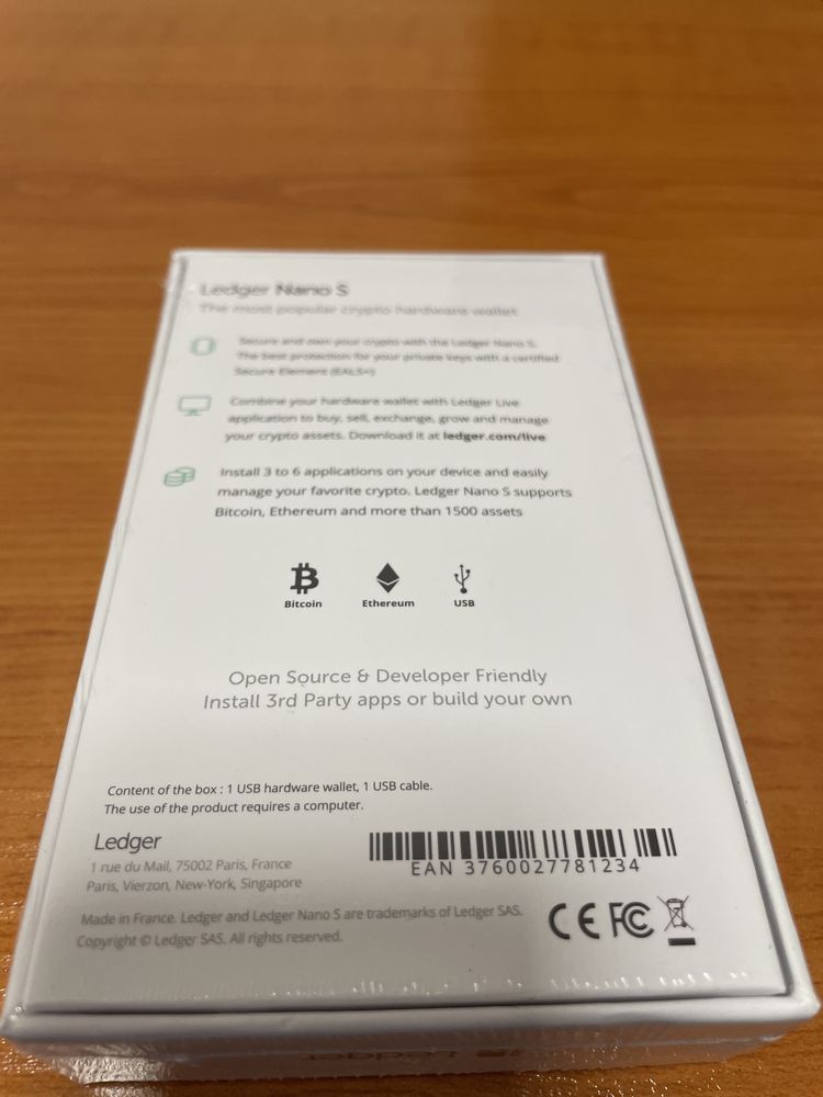Хардуерен портфейл Ladger Nano S