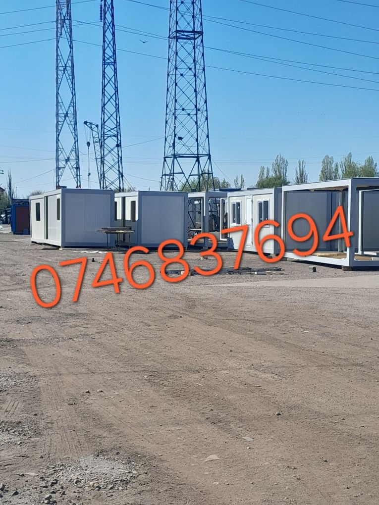 Vând container, birou, grup sanitar, dormitor muncitori, magazie