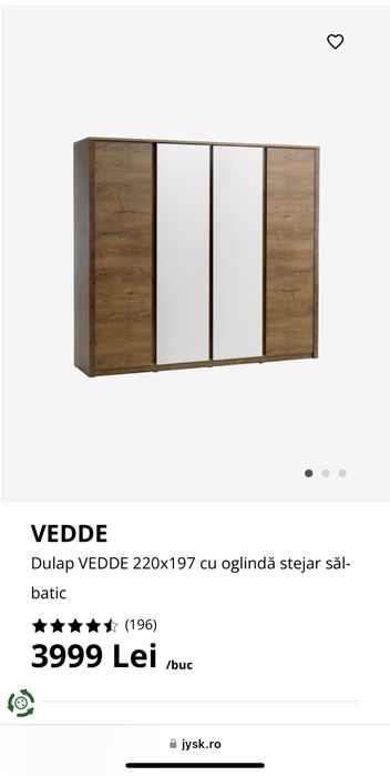 Dulap Vedde si noptiere